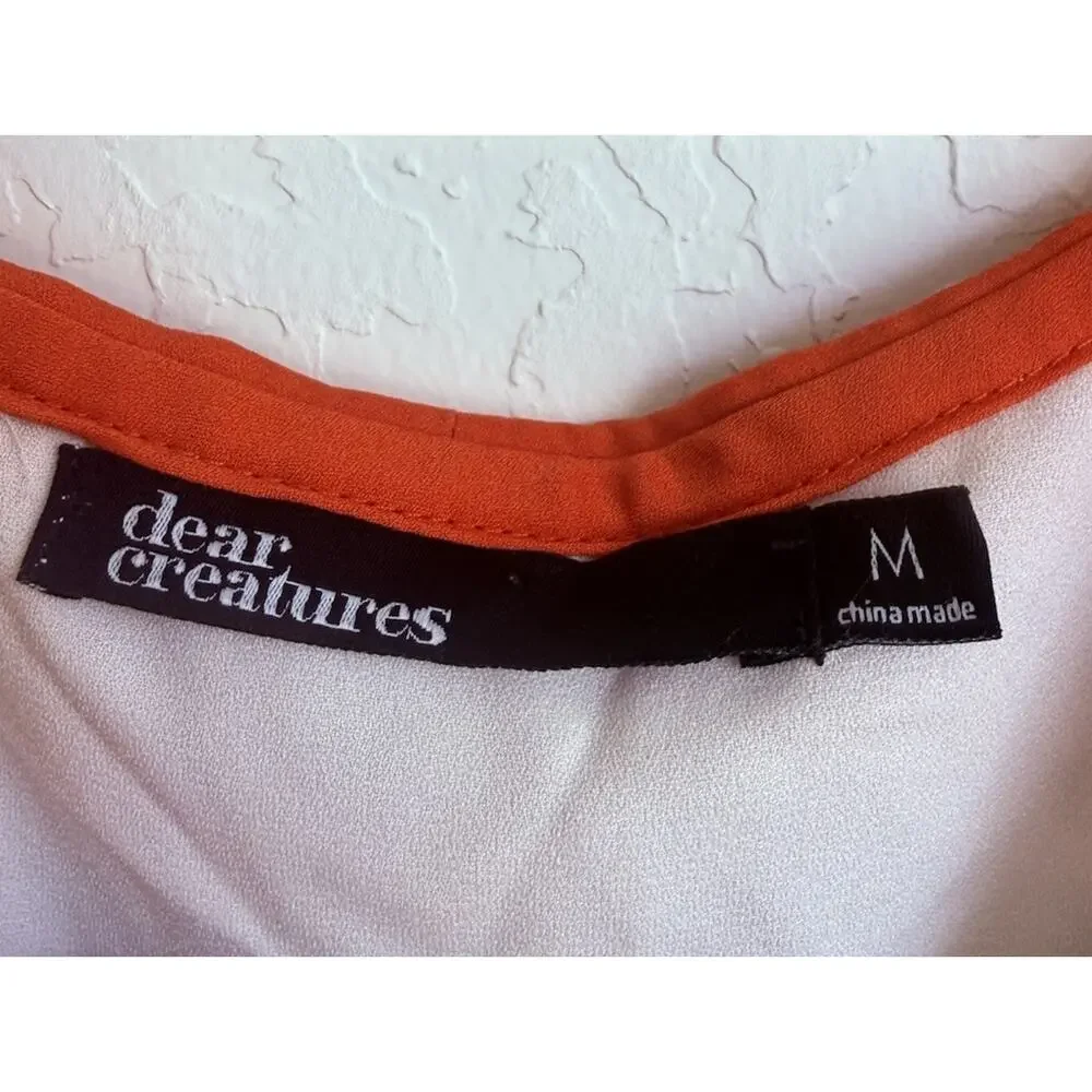 Dear Creatures ModCloth Peter Pan Collar Dress Size Medium Retro Rockabilly Twee - Picture 2 of 9